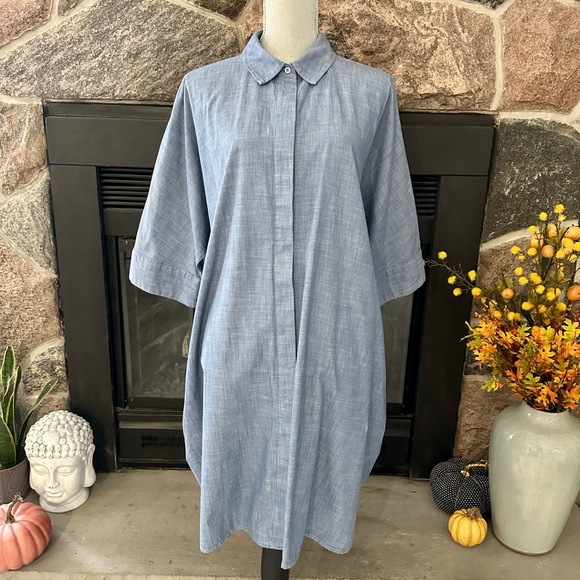 COS Boxy Denim Shirt Dress - Picture 2 of 12